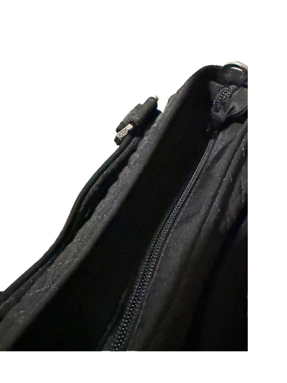 Vera Bradley Microfiber Polyester Black Mini Glenna Satchel Shoulter Bag Purse - Picture 3 of 13